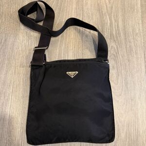 Prada Tessuto Nylon Crossbody Bag in Black